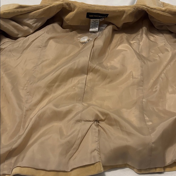 Metrostyle Butter Yellow Ruffle Lapel Blazer SZ 20 fully lined 100% Cotton NWOT - Picture 10 of 11